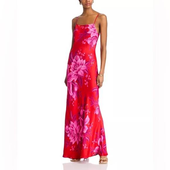 FARM Rio Summer Fruit Maxi Slip Dress Size L - Picture 3 of 16